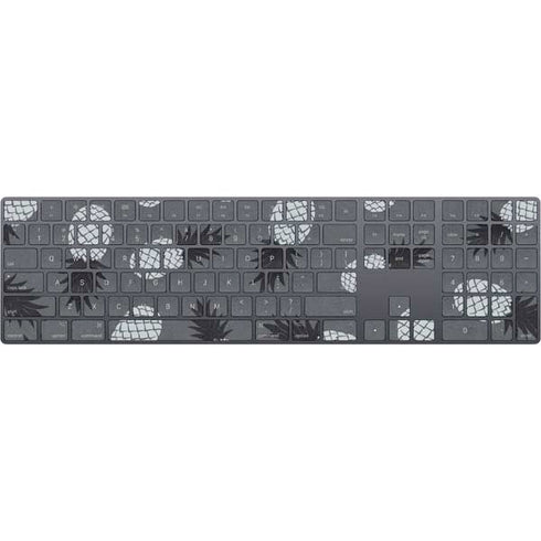 Black and White Pineapples Magic Keyboard with Numeric Keypad Skin