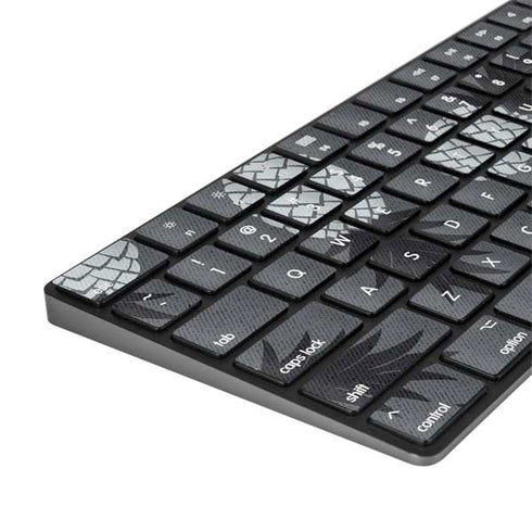 Black and White Pineapples Magic Keyboard with Numeric Keypad Skin