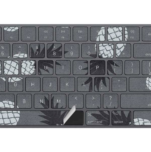 Black and White Pineapples Magic Keyboard with Numeric Keypad Skin