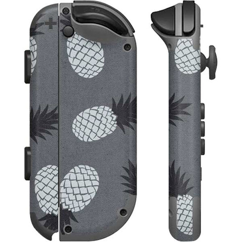 Black and White Pineapples Nintendo Joy-Con (L/R) Controller Skin