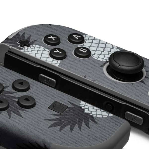Black and White Pineapples Nintendo Joy-Con (L/R) Controller Skin