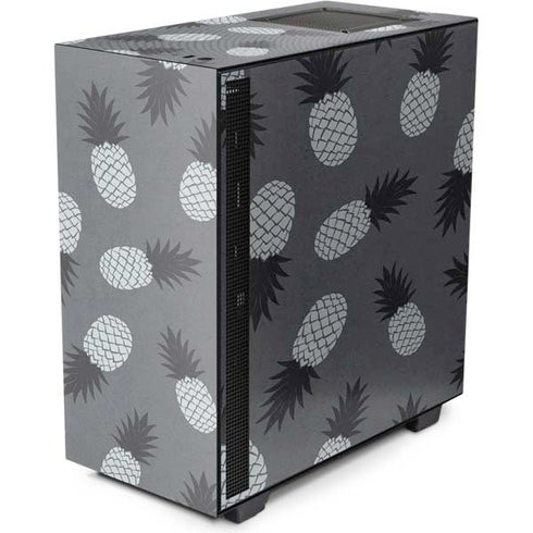 Black and White Pineapples NZXT H510 Compact ATX Mid-Tower Case Skin
