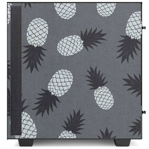 Black and White Pineapples NZXT H510 Compact ATX Mid-Tower Case Skin