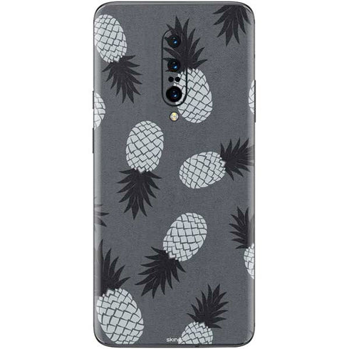 Black and White Pineapples OnePlus 7 Pro Skin