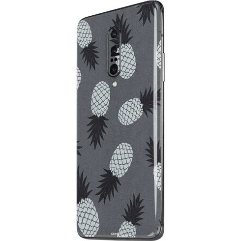 Black and White Pineapples OnePlus 7 Pro Skin