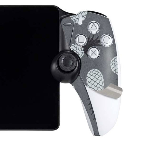 Black and White Pineapples PlayStation Portal Remote Player Skin