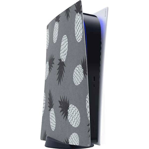 Black and White Pineapples PS5 Digital Edition Console Skin