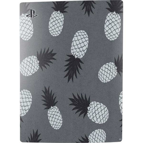 Black and White Pineapples PS5 Digital Edition Console Skin