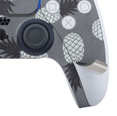 Black and White Pineapples PS5 Slim Digital Edition Bundle Skin