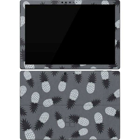 Black and White Pineapples Surface Pro 7 Skin