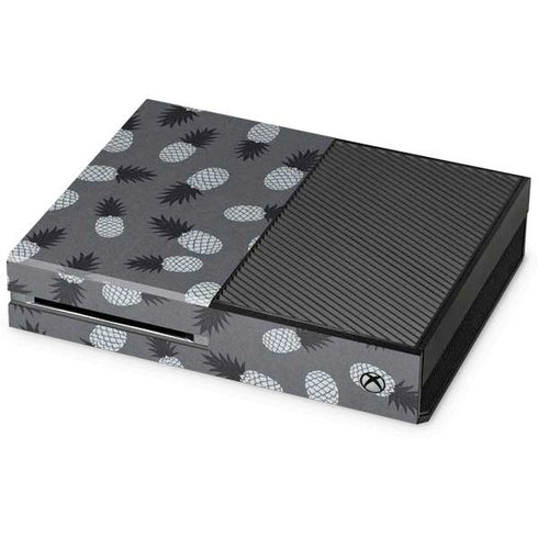 Black and White Pineapples Xbox One Console Skin