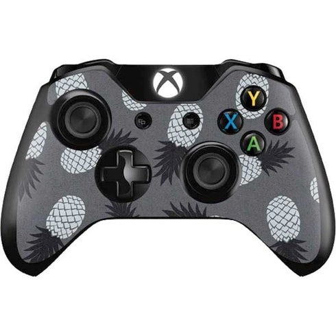 Black and White Pineapples Xbox One Controller Skin
