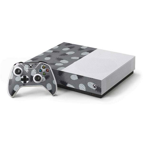 Black and White Pineapples Xbox One S All-Digital Edition Bundle Skin