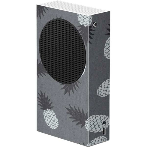Black and White Pineapples Xbox Series S Console Skin