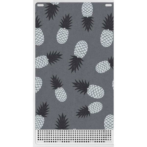 Black and White Pineapples Xbox Series S Console Skin