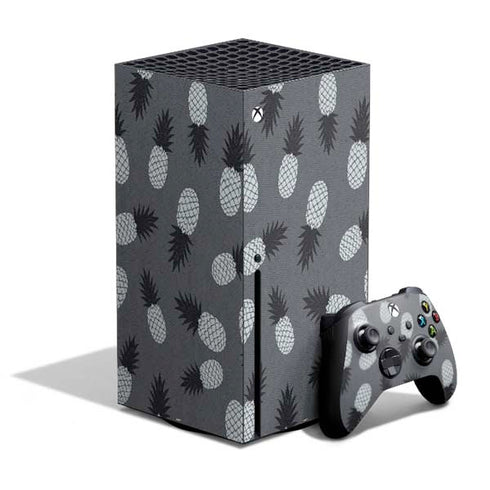 Black and White Pineapples Xbox Series X Bundle Skin