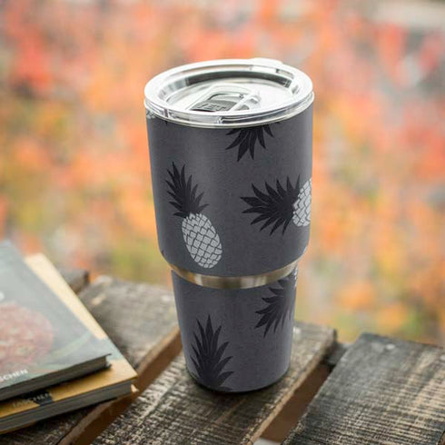 Black and White Pineapples Yeti 30oz Rambler Tumbler Skin