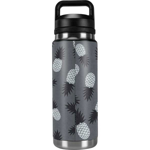 Black and White Pineapples YETI Rambler 26oz Bottle Skin