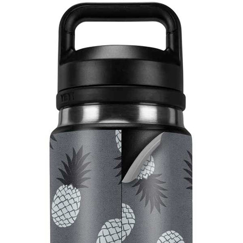 Black and White Pineapples YETI Rambler 26oz Bottle Skin