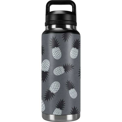 Black and White Pineapples YETI Rambler 36oz Bottle Skin