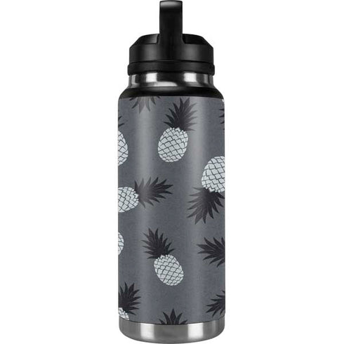Black and White Pineapples YETI Rambler 36oz Bottle Skin