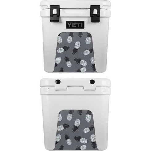 Black and White Pineapples YETI Roadie 24 Hard Cooler Skin