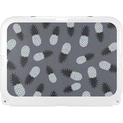 Black and White Pineapples YETI Tundra 35 Hard Cooler Skin