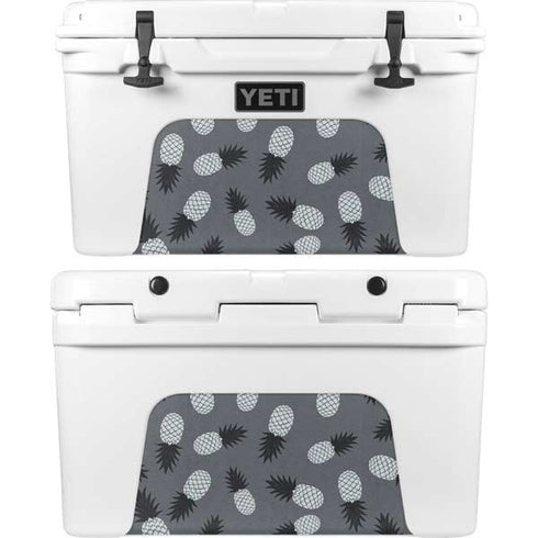 Black and White Pineapples YETI Tundra 45 Hard Cooler Skin