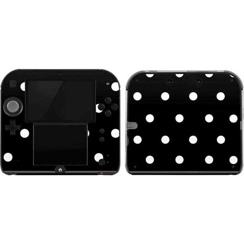 Black and White Polka Dots Nintendo 2DS Skin