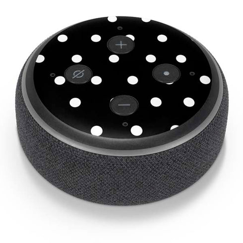 Black and White Polka Dots Amazon Echo Dot Skin