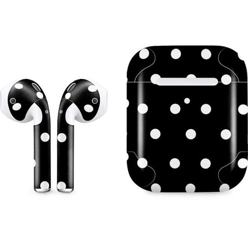 Black and White Polka Dots Apple AirPods 2 Skin