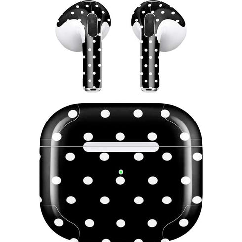 Black and White Polka Dots Apple AirPods (3rd Gen 2021) Skin