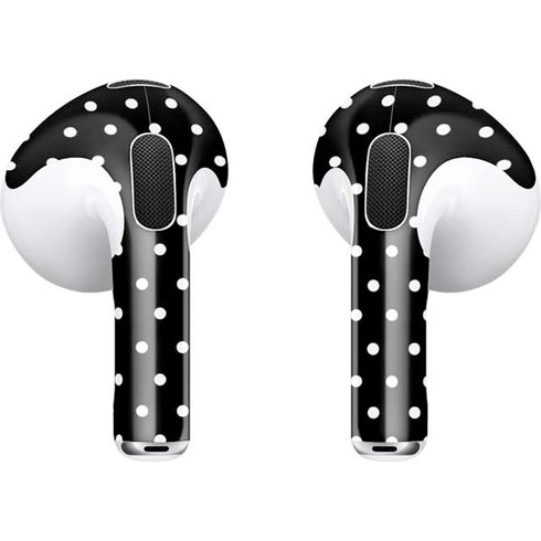 Black and White Polka Dots Apple AirPods (3rd Gen 2021) Skin