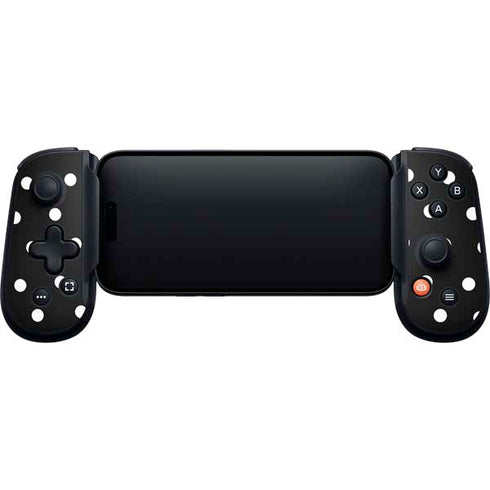 Black and White Polka Dots Backbone One for iPhone Game Controller Skin