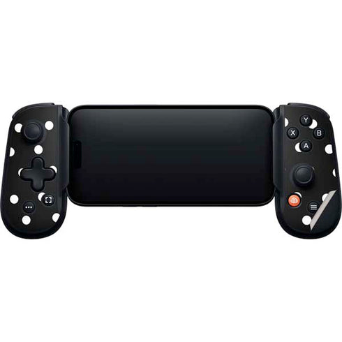 Black and White Polka Dots Backbone One for iPhone Game Controller Skin
