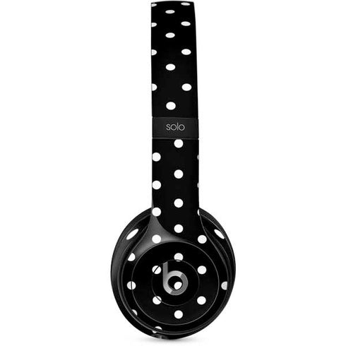 Black and White Polka Dots Beats Solo 2 Wired Skin