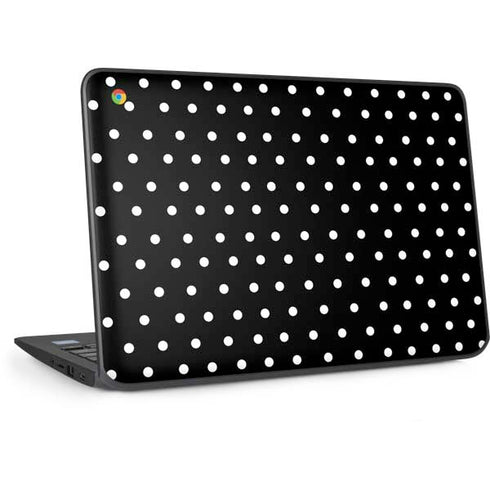 Black and White Polka Dots HP Chromebook Skin