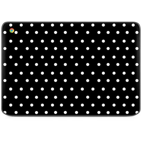 Black and White Polka Dots HP Chromebook Skin