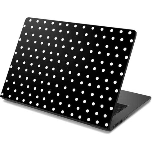 Black and White Polka Dots Dell Chromebook Skin
