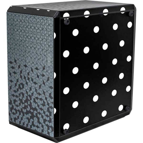 Black and White Polka Dots Cooler Master MasterBox Q300L Mini Tower Skin