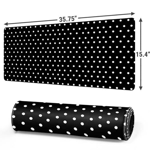 Black and White Polka Dots Gaming Mouse Pad
