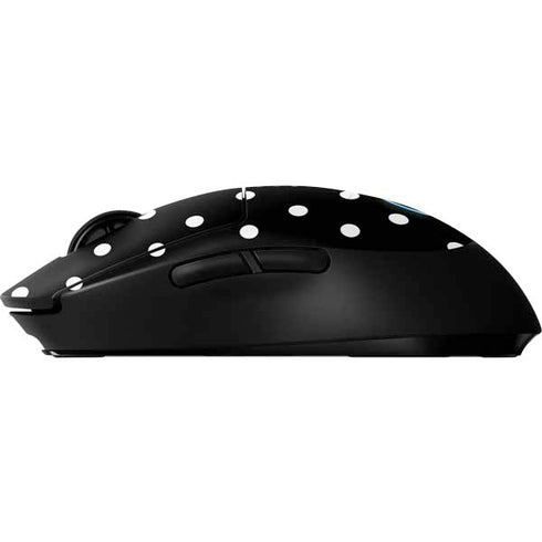 Black and White Polka Dots G Pro Wireless Gaming Mouse Skin