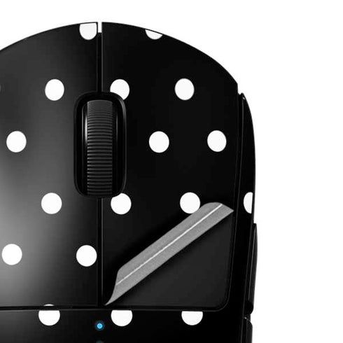 Black and White Polka Dots G Pro Wireless Gaming Mouse Skin