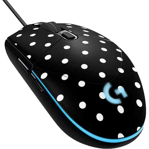 Black and White Polka Dots G203 Prodigy RGB Wired Gaming Mouse Skin
