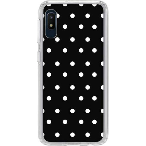 Black and White Polka Dots Galaxy A10e Clear Case