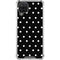 Black and White Polka Dots Galaxy A12 Clear Case