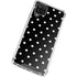 Black and White Polka Dots Galaxy A12 Clear Case