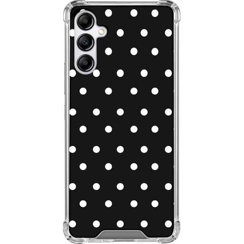 Black and White Polka Dots Galaxy A14 5G Clear Case