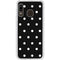 Black and White Polka Dots Galaxy A20 Clear Case
