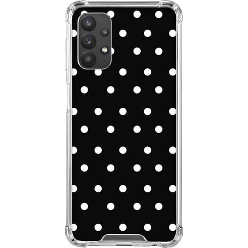 Black and White Polka Dots Galaxy A32 5G Clear Case